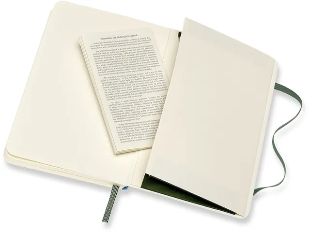 Notitieboek Moleskine pocket 90x140mm blanco soft cover myrtle green