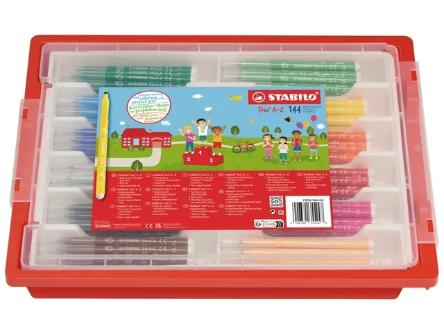 Feutre STABILO Trio A-Z 378 Fin assorti Classpack 144 pièces