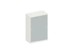 Schuifdeurkast 1150x800x430mm Decor Romp Wit Decor Front Lichtgrijs