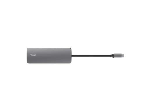 Trust 25672 Dalyx 8-in-1 adapter met meerdere poorten Grijs