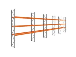 palletstelling,basis+4xaanbouw,HxBxD 3990x14100x750mm,vakl. 3000kg