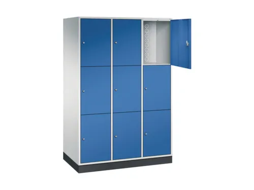 grootvolume-lockersysteem,RAL 7035/RAL 5010,HxBxD 1950x1220x600mm