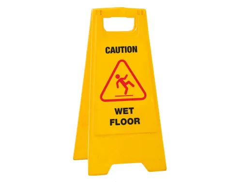 Waarschuwingsbord Geel Gladde Vloer Inklapbaar 58x29,5x35cm