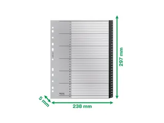 Tabblad Leitz Recycle A4 11-gaats 1-31 extra breed PP - 2