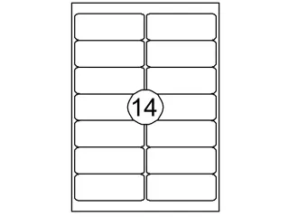 Rillprint Etiket 105x35mm 14 op een vel 1000 Vel - 1