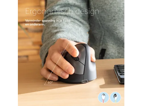 Ergonomische muis R-Go HE Break Medium Rechts draadloos Zwart