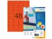 HERMA 4545 Gekleurde etiketten A4 45,7x21,2mm Rood 4800 stuks