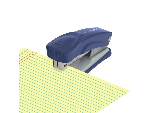 Q-connect Nietmachine Metaal Half Strip 25vel Blauw