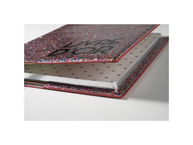 Livre d'or 140 pages tranche argent - Format 21x19cm - STRASS - Couleu