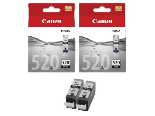 Inktcartridge Canon PGI-520BK zwart 2 stuks