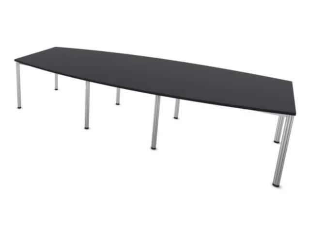 vergadertafel,HxBxD 740x3200x1400mm,vatvormig,CC-zwart