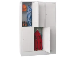 lockerkast,RAL 7035,HxBxD 1850x1200x500mm,3x2vakken,vak B 400mm - 1