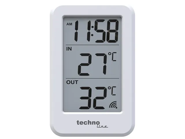 Thermometer Technoline WS 9172 70x110x22mm wit met 1 buitensensor 100m