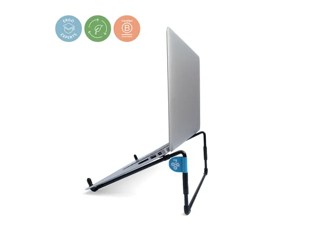 Laptopstandaard R-Go Steel Travel voor 10-22 inch Zwart