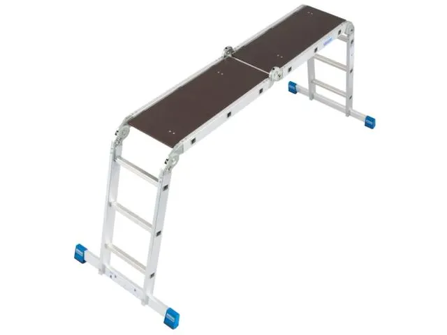 échelle pliante polyvalente,4x3 échelons,lisse L 3,55m,alu