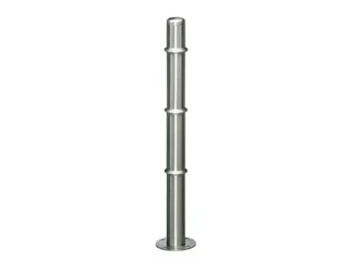 Afzetpaal Rvs Ø76mm Bodemplaat Schuifmontage - 1