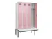 locker met bank,voor scheiding van kleding,HxBxD 2120x1200x815mm,4vak