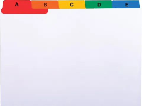 tabbladen AZ voor systeemkaartenbakken 25 tabs