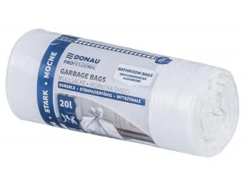 Vuilniszak, 12Mic, 20 L, Wit 20 Stuks