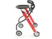 TrustCare Binnen Rollator Let's Go Indoor Opklapbaar Rood/Grafiet