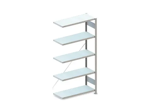 Inhaakstelling Aanbouwveld Ral7035 2000x1006x436mm 5legborden 100kg