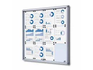 Vitrinekast Mededelingenbord Fire-proof schuifdeuren 12xA4 - 1
