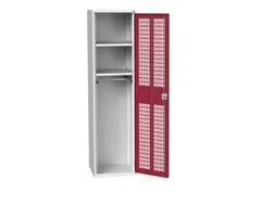 Lockerkast 2000x525x550mm 2 vakken, ventilatiedeur, RAL3004