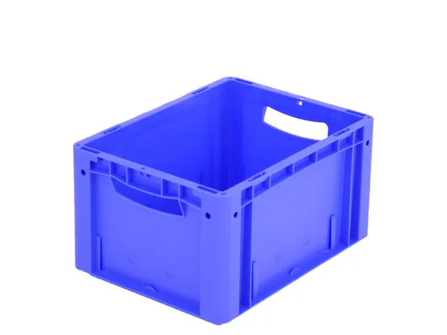 Euronorm Stapelkrat Pp 220x400x300mm Wand/bodem Gesloten Blauw 21l