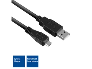 Kabel ACT USB 2.0 naar MicroB laad -en data 1 meter - 4