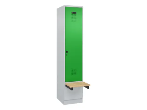 locker met bank,HxBxD 1950x400x815mm,1vak,vak B 400mm,draaigrendel
