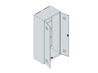 schoonmaakkast,HxBxD 1850x800x500mm,links 4vakken - 3