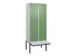 locker voor scheiding van kleding,HxBxD 2120x800x815mm,2vak