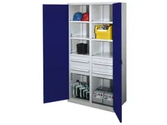 Materiaalkast Scheidingswand Geperf 1950x1000x600mm 6legborden 4laden