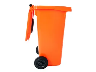 Container met rozet 120 Liter Oranje - 5