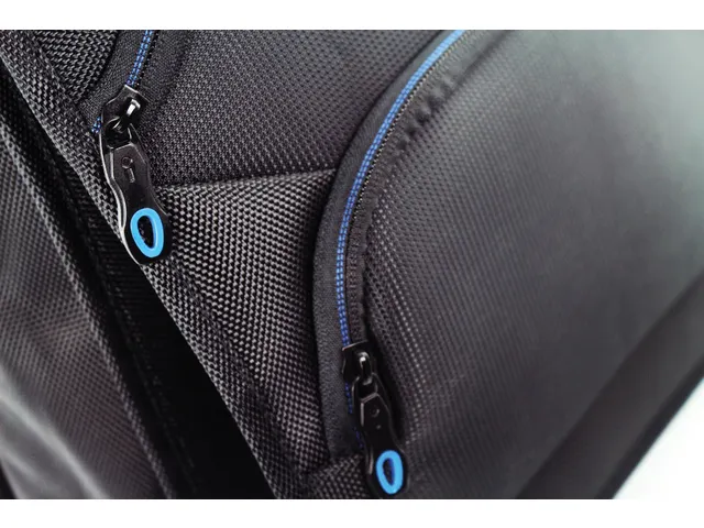 schoudertas Lightpak Solar zwart/blauw Polyester