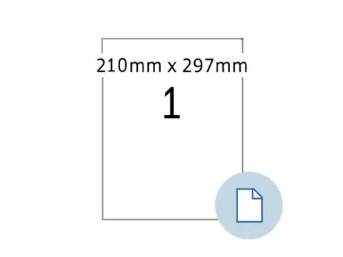 HERMA 8422 Etiketten permanent A4 210x297mm Wit 500 stuks