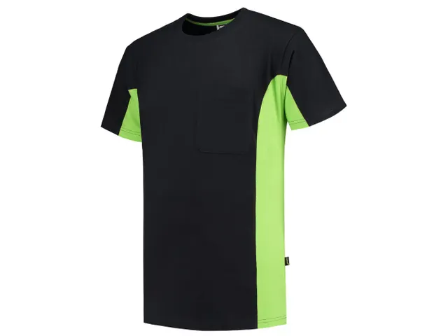 Tricorp 102002 T-shirt, zwart/groen, maat 2XL, per stuk