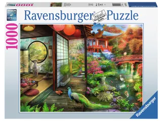 Puzzel Ravensburger Theehuis Japanse tuin 1000 stukjes - 2