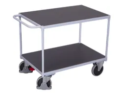 tafelwagen,draagverm. 500kg,2etage(s),laadvl. LxB 1000x700mm,houtetage
