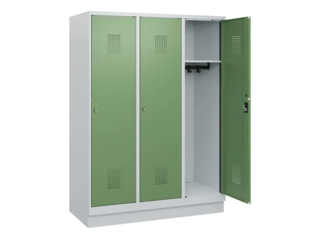 schoollocker,HxBxD 1630x1200x500mm,3vak,vak B 400mm,cil.-slot,sokkel