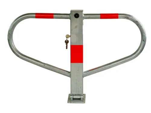 parkeerbeugel,HxBxD 500x750x90mm,staal,grijs,reflectiestrepen rood