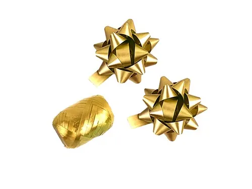 Polyband combi set goud cadeaulint 1 ei 2 rozetten