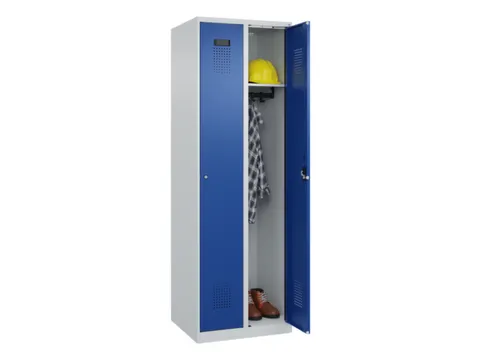 locker,HxBxD 1850x600x500mm,2vak,vak B 300mm,cil.-slot,staand op vloer