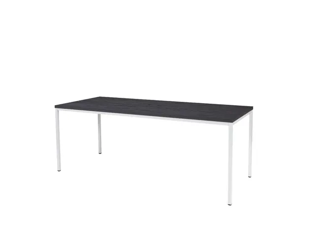 Domino Basic Tafel Vaste Hoogte 200x80 houtprint schaduw wit 4-poots