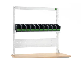 geperforeerde plaat,plank,10vakken,v. werkbank,HxBxD 1357x1350x435mm - 1