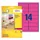 Etiket Avery L7363P-25 99.1x38.1mm Neon Roze 350 Stuks