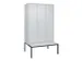 locker voor scheiding van kleding,HxBxD 2120x1200x815mm,3vak