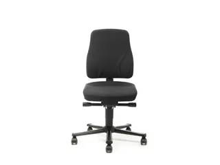 Bimos Werkplaatsstoel Economy, zitting PU-schuim zwart, met glijders - 2