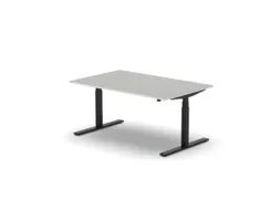 Elektrisch ihv bureau,HxBxD 650-1310x1600x1000mm,blad lichtgrijs