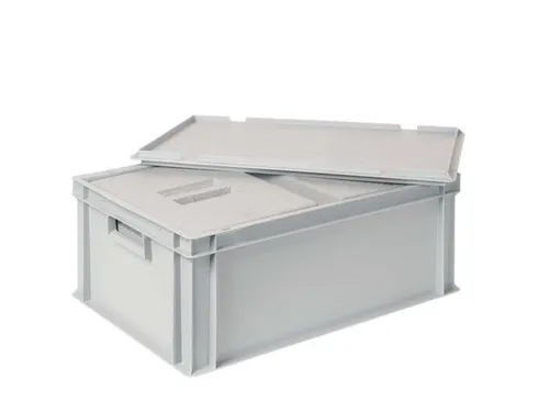 Euronorm-stapelbak,m. 2isoleerboxen,HxLxB 220x600x400mm,44,5/10,4l